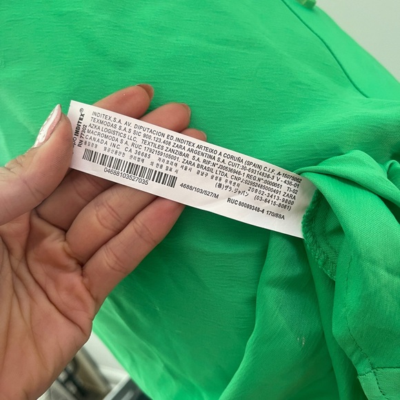 Zara Kelly Green Mini Cowl Neck Backless Dress Medium - Picture 9 of 9